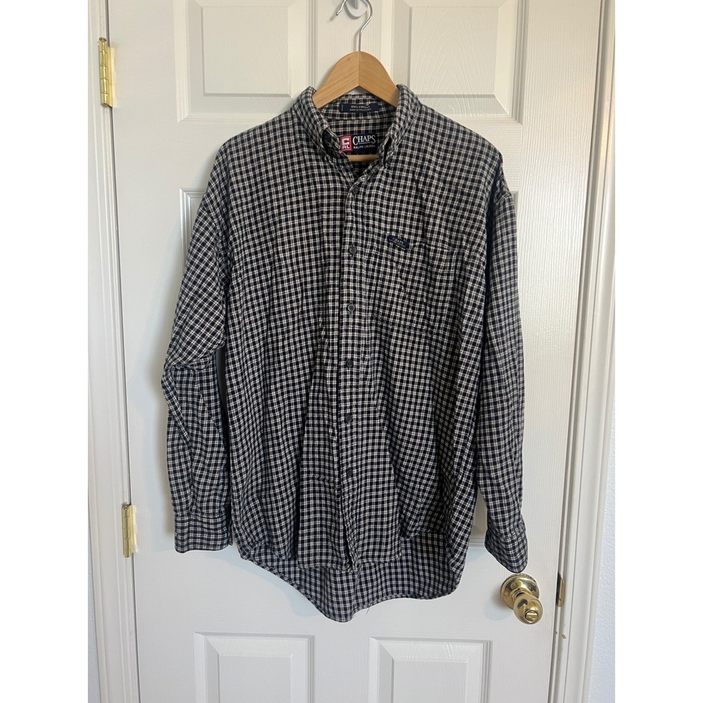 Chaps Ralph Lauren Men's Large Heritage Plaid Cotton Shirt